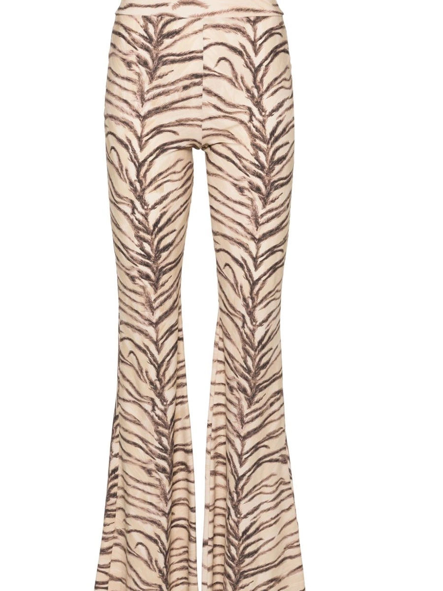 animal-print flared trousers Stella Women McCartney 0722